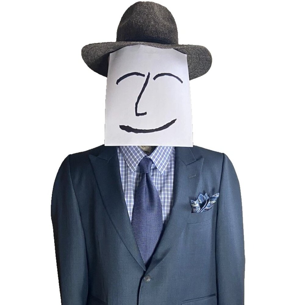 Bindle & Keep Bespoke 2-Piece Suit Steel Blue LGBTQ *Read for Size*